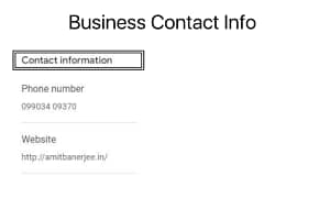 Contact Information in Google Maps