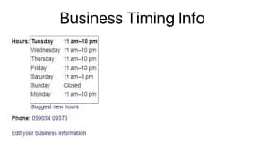 Accurate Business Hours